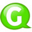 Speech balloon green g